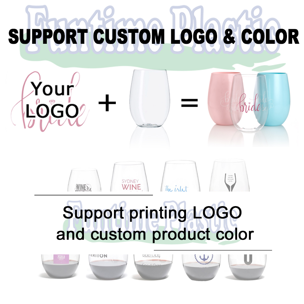 Custom tritan wine glass